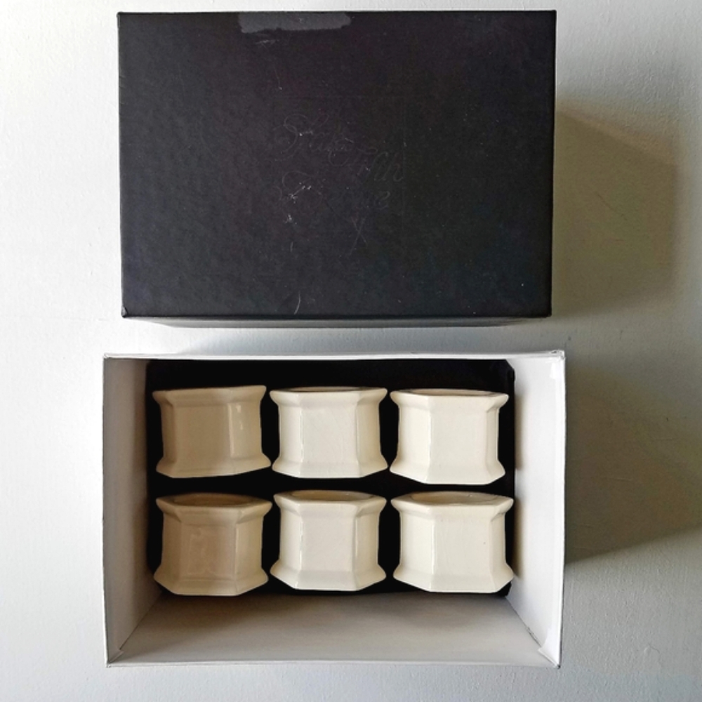 Mid-Century Modern Porcelain French Napkin Rings - Picture 13 of 13